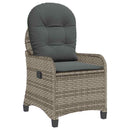 vidaXL Fotel ágy párnával Szürke 56 x 66 x 95 cm polirattan