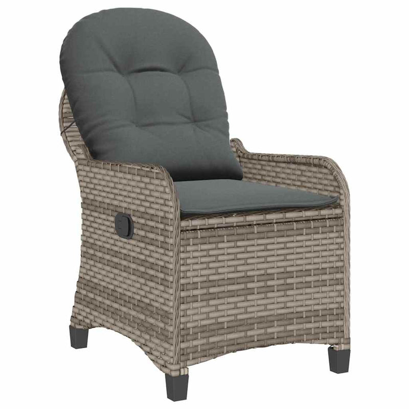 vidaXL Fotel ágy Szürke 56 x 66 x 95 cm polirattan