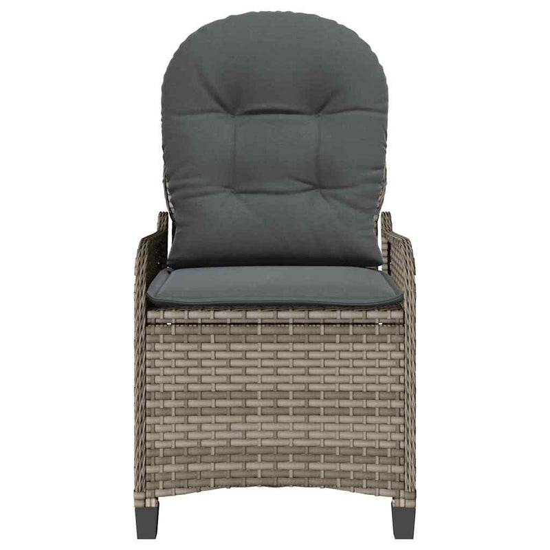 vidaXL Fotel ágy Szürke 56 x 66 x 95 cm polirattan