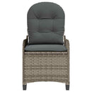 vidaXL Fotel ágy párnával Szürke 56 x 66 x 95 cm polirattan