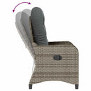 vidaXL Fotel ágy párnával Szürke 56 x 66 x 95 cm polirattan