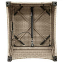 vidaXL Fotel ágy Bézs 56 x 66 x 95 cm polirattan