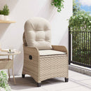 vidaXL Fotel ágy párnával Bézs 56 x 66 x 95 cm polirattan