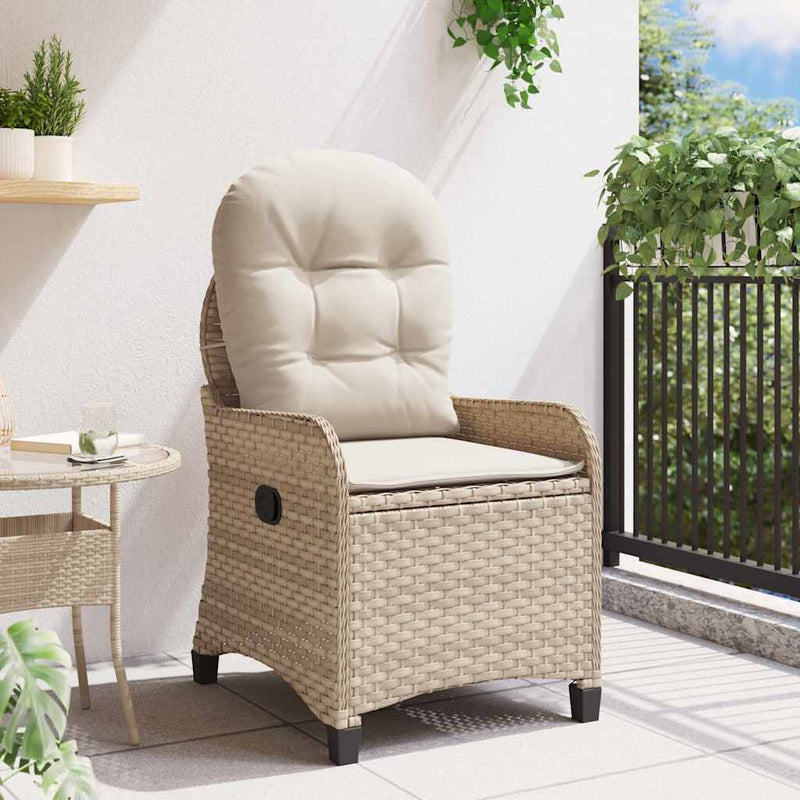 vidaXL Fotel ágy Bézs 56 x 66 x 95 cm polirattan