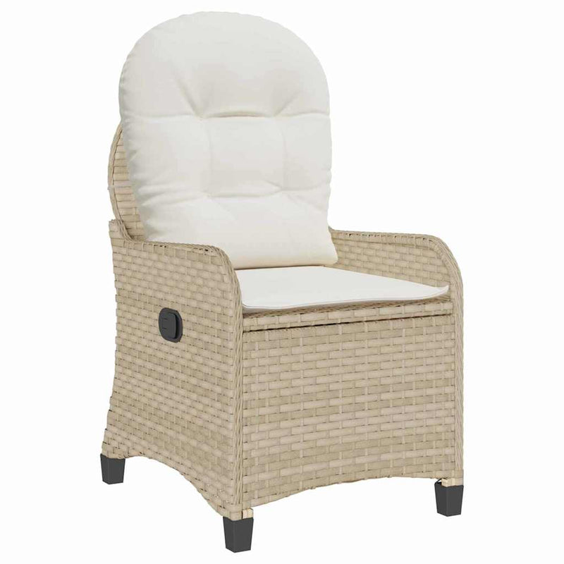 vidaXL Fotel ágy Bézs 56 x 66 x 95 cm polirattan