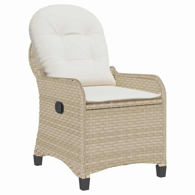 vidaXL Fotel ágy Bézs 56 x 66 x 95 cm polirattan
