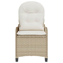 vidaXL Fotel ágy párnával Bézs 56 x 66 x 95 cm polirattan