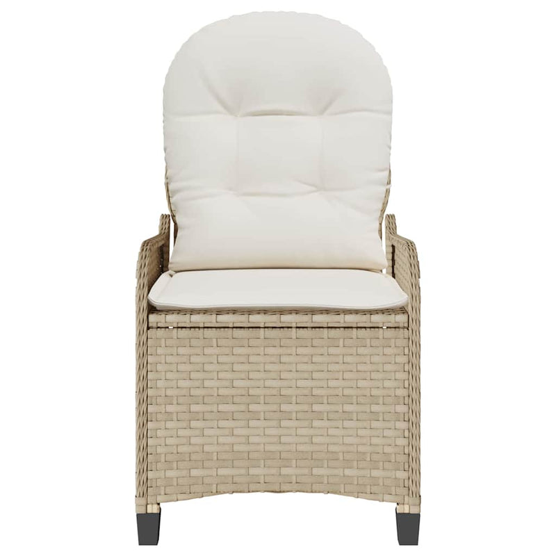 vidaXL Fotel ágy Bézs 56 x 66 x 95 cm polirattan