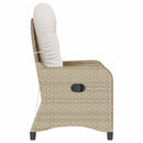 vidaXL Fotel ágy párnával Bézs 56 x 66 x 95 cm polirattan