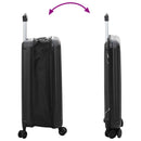 vidaXL Bőrönd zárral Fekete 34 x 23 x 55.5 cm ABS Műanyag