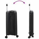 vidaXL Bőrönd zárral Fekete 43 x 27 x 66 cm ABS Műanyag