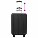 vidaXL Bőrönd zárral Fekete 43 x 27 x 66 cm ABS Műanyag