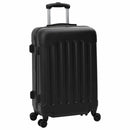 vidaXL Bőrönd zárral 3 pcs Fekete 50 x 31 x 78 cm ABS Műanyag