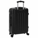 vidaXL Bőrönd zárral 3 pcs Fekete 50 x 31 x 78 cm ABS Műanyag