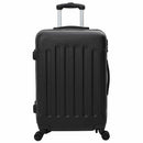 vidaXL Bőrönd zárral 3 pcs Fekete 50 x 31 x 78 cm ABS Műanyag