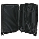 vidaXL Bőrönd zárral 3 pcs Fekete 50 x 31 x 78 cm ABS Műanyag