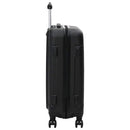 vidaXL Bőrönd zárral 3 pcs Fekete 50 x 31 x 78 cm ABS Műanyag