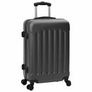 vidaXL Bőrönd zárral 3 pcs Sötétszürke 50 x 31 x 78 cm ABS Műanyag