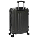 vidaXL Bőrönd zárral 3 pcs Sötétszürke 50 x 31 x 78 cm ABS Műanyag