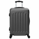 vidaXL Bőrönd zárral 3 pcs Sötétszürke 50 x 31 x 78 cm ABS Műanyag