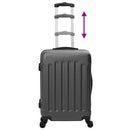 vidaXL Bőrönd zárral 3 pcs Sötétszürke 50 x 31 x 78 cm ABS Műanyag