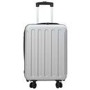 vidaXL Bőrönd zárral Ezüst 34 x 23 x 55.5 cm ABS Műanyag