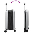 vidaXL Bőrönd zárral Ezüst 34 x 23 x 55.5 cm ABS Műanyag