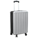 vidaXL Bőrönd zárral Ezüst 43 x 27 x 66 cm ABS Műanyag