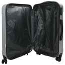 vidaXL Bőrönd zárral 3 pcs Ezüst 50 x 31 x 78 cm ABS Műanyag
