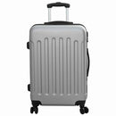 vidaXL Bőrönd zárral 3 pcs Ezüst 50 x 31 x 78 cm ABS Műanyag