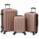 vidaXL Bőrönd zárral 3 pcs Rózsaarany 50 x 31 x 78 cm ABS Műanyag