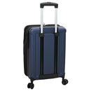 vidaXL Bőrönd zárral Sötétkék 34 x 23 x 55.5 cm ABS Műanyag