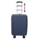 vidaXL Bőrönd zárral Sötétkék 34 x 23 x 55.5 cm ABS Műanyag