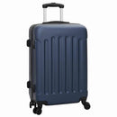 vidaXL Bőrönd zárral 3 pcs Sötét kék 50 x 31 x 78 cm ABS Műanyag