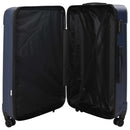 vidaXL Bőrönd zárral 3 pcs Sötét kék 50 x 31 x 78 cm ABS Műanyag