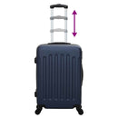 vidaXL Bőrönd zárral 3 pcs Sötét kék 50 x 31 x 78 cm ABS Műanyag