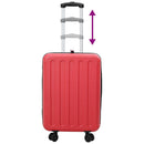 vidaXL Bőrönd zárral Piros 43 x 27 x 66 cm ABS Műanyag