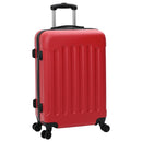 vidaXL Bőrönd zárral 3 pcs Piros 50 x 31 x 78 cm ABS Műanyag