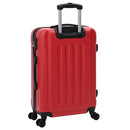 vidaXL Bőrönd zárral 3 pcs Piros 50 x 31 x 78 cm ABS Műanyag