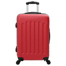 vidaXL Bőrönd zárral 3 pcs Piros 50 x 31 x 78 cm ABS Műanyag