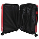 vidaXL Bőrönd zárral 3 pcs Piros 50 x 31 x 78 cm ABS Műanyag