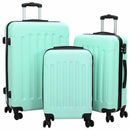 vidaXL Bőrönd zárral 3 pcs Menta zöld 50 x 31 x 78 cm ABS Műanyag