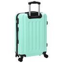 vidaXL Bőrönd zárral 3 pcs Menta zöld 50 x 31 x 78 cm ABS Műanyag