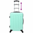 vidaXL Bőrönd zárral 3 pcs Menta zöld 50 x 31 x 78 cm ABS Műanyag