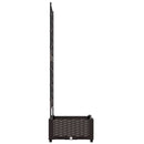 vidaXL Kertész cserép rácsos változattal Barna 40 x 40 x 125,5 cm PP