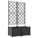 vidaXL Kerti cserép 2 db Barna 80 x 40 x 143 cm PP