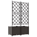 vidaXL Kerti cserép 2 db Barna 80 x 40 x 143 cm PP