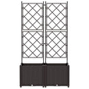 vidaXL Kertész cserép rácsos változattal 2 pcs Barna 80 x 40 x 143 cm