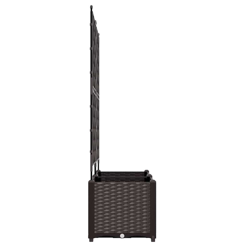 vidaXL Kertész cserép rácsos változattal 2 pcs Barna 80 x 40 x 143 cm