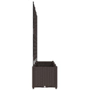 vidaXL Kertész cserép rácsos változattal 3 pcs Barna 120 x 40 x 143 cm